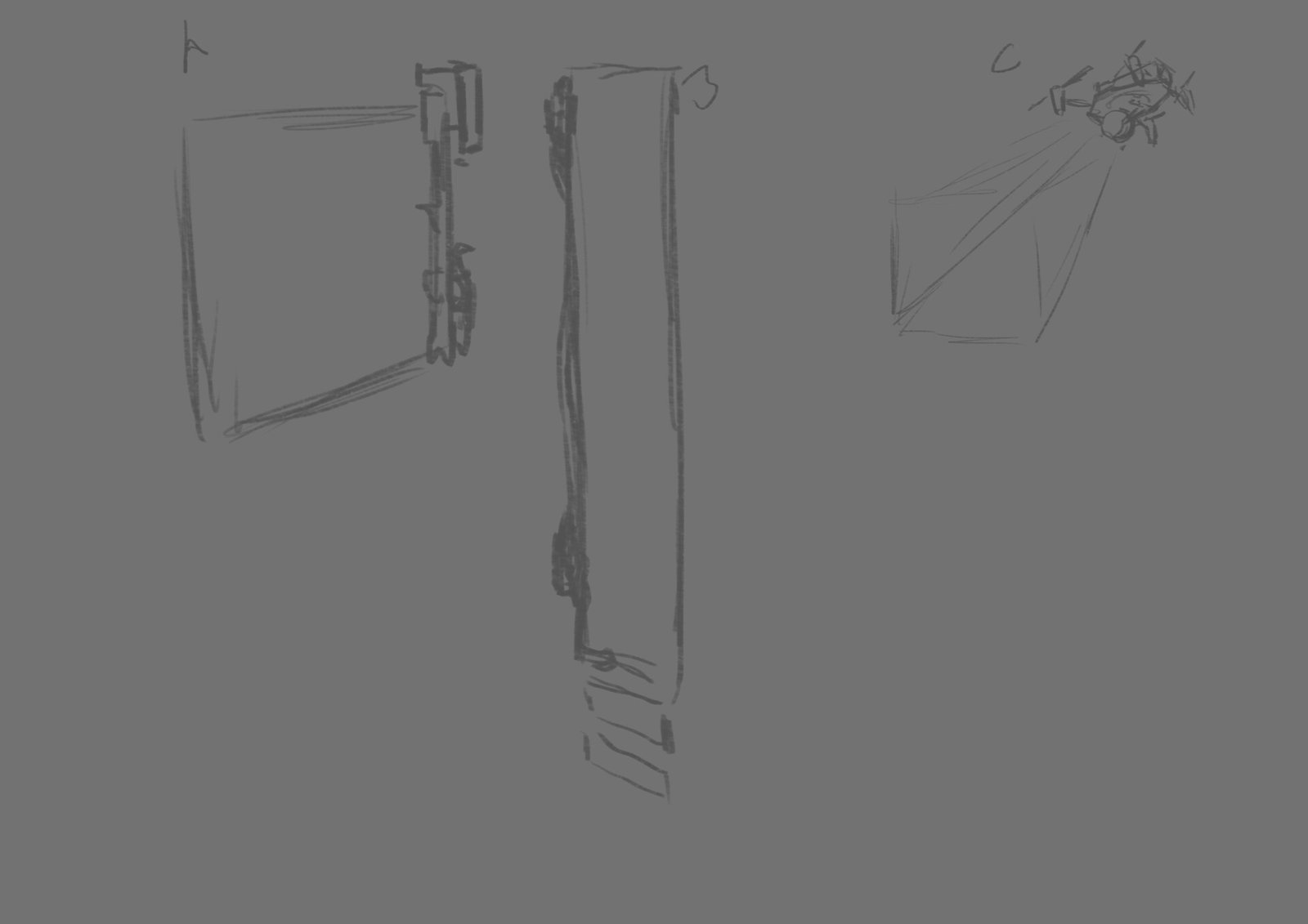 Some simple sketches for background elements of the project.